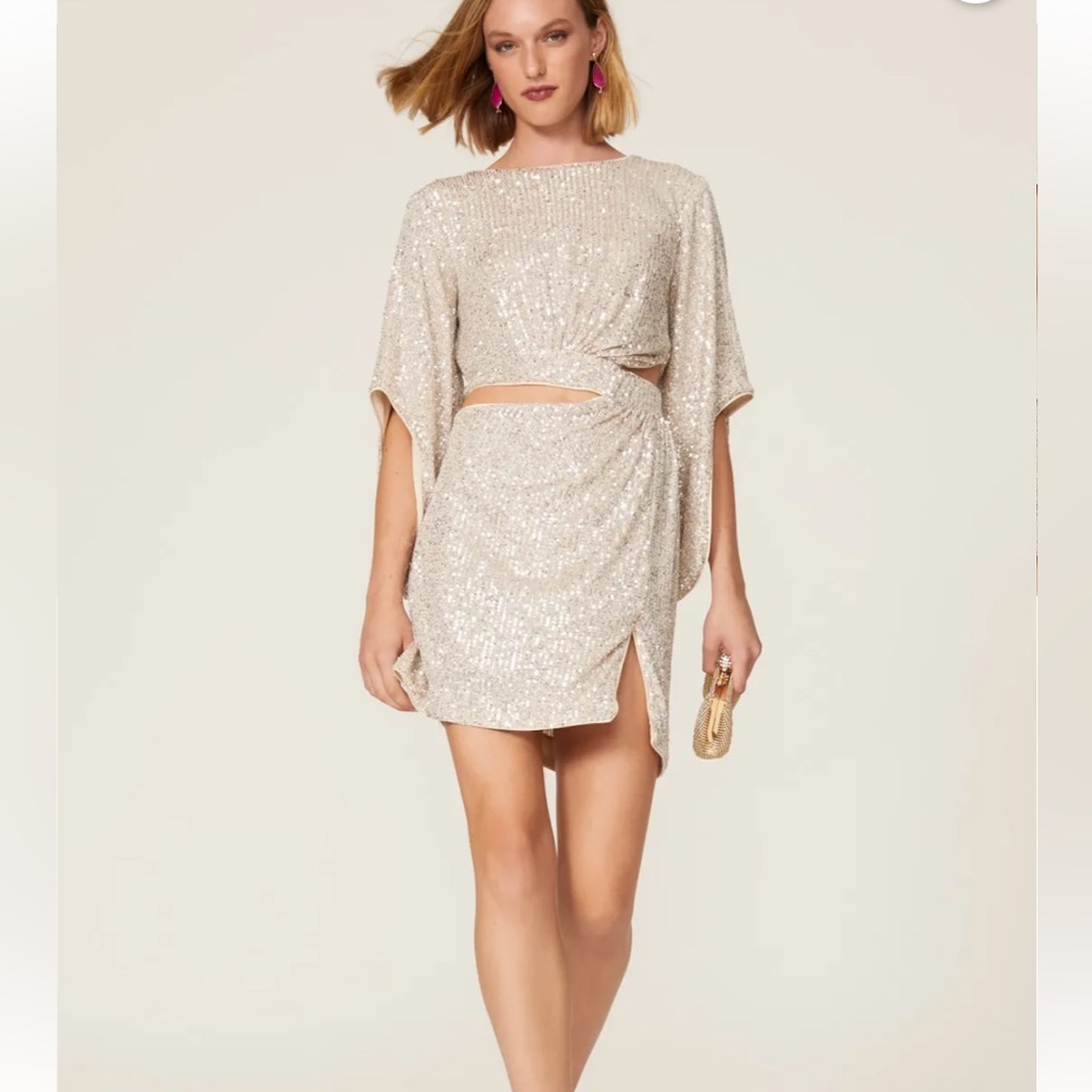 NWOT Bardot Alessandra Cutout Sequin Dress size small